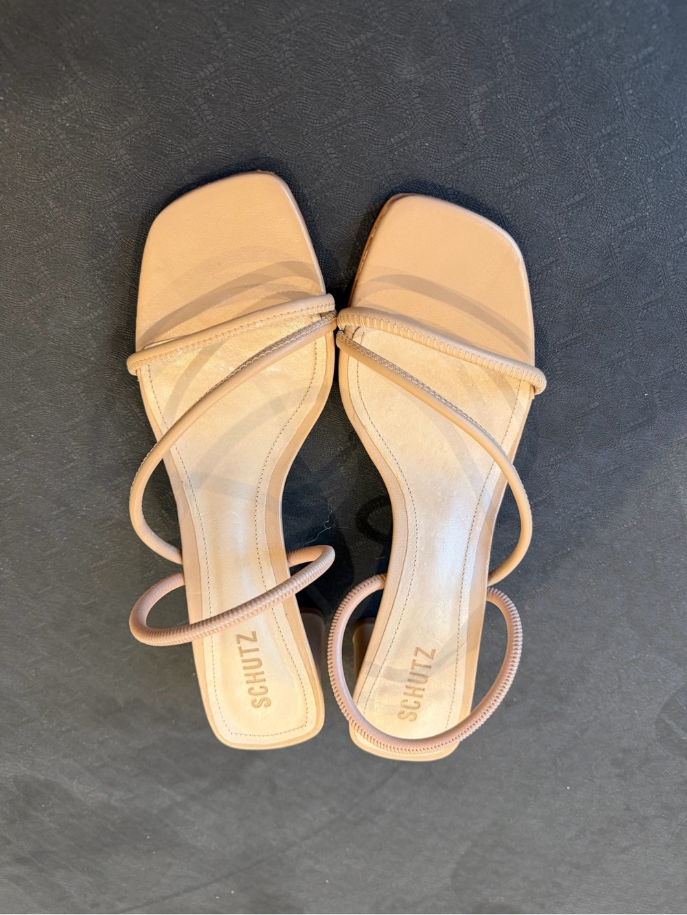 SCHUTZ Nude Beige Strappy Heeled Sandals